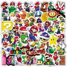 Set 50 Stickers Videojuegos Super Mario Bros Adhesivos